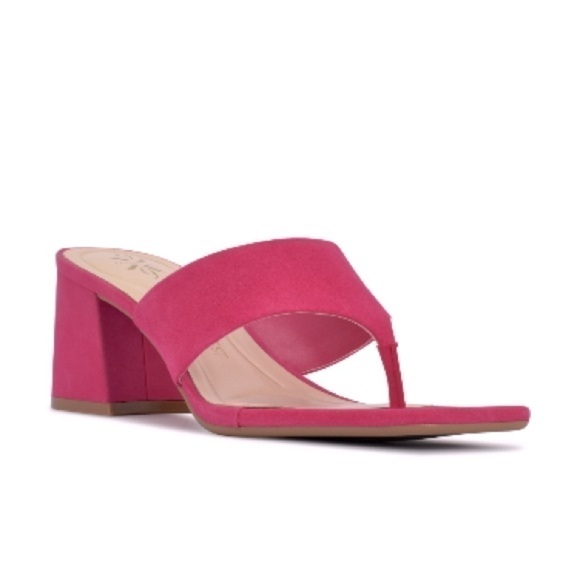 NINE WEST Womens Pink Shock Comfort Breathable Non-Slip Gelina Square Toe Block - Picture 5 of 12